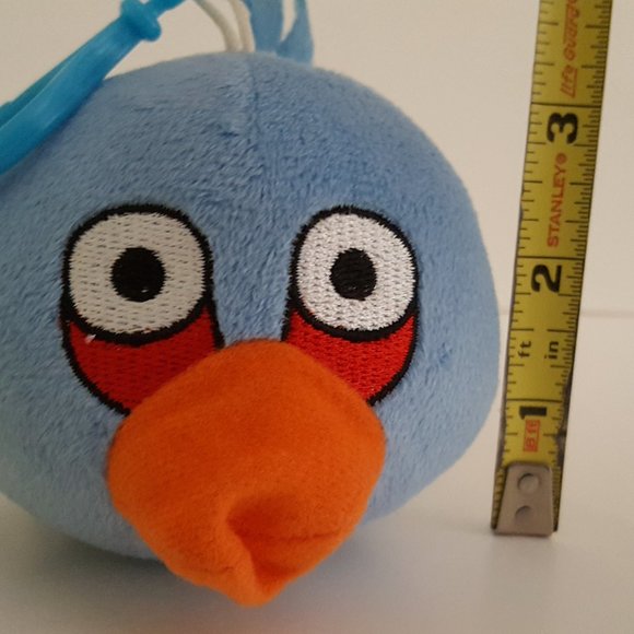 Angry Birds Backpack Clip 3" Blue Plush - Picture 5 of 6